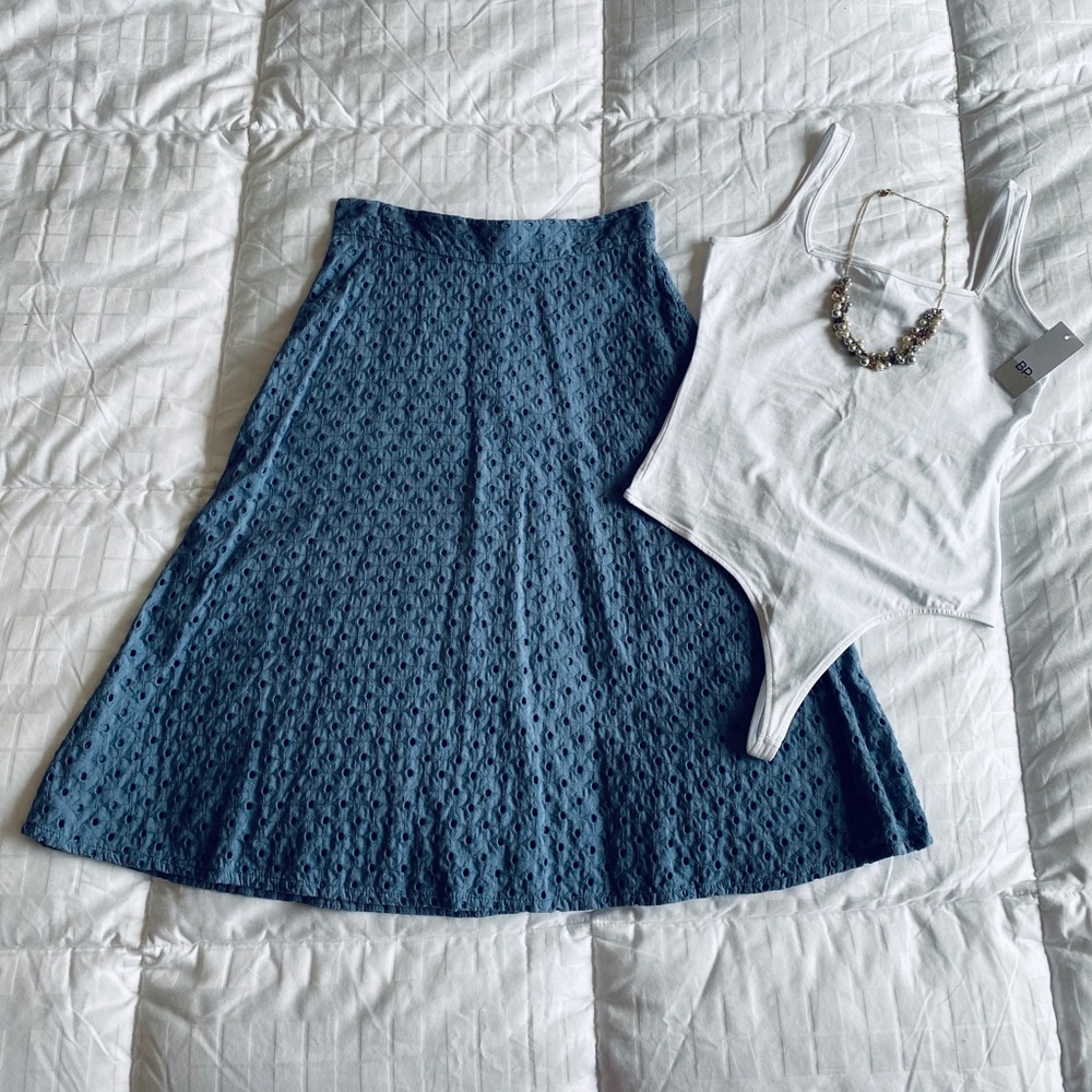 A Line Eyelet Loft Skirt